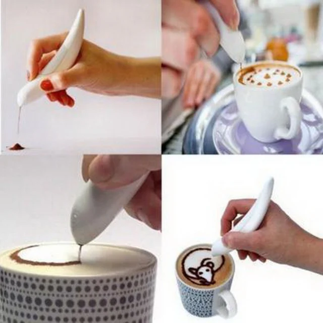 Special Price Hot Sale Electric Latte Art Pen For Coffee Cake Pen For Spice Cake Decorating Pen Coffee Carving Pen Baking Pastry Tools