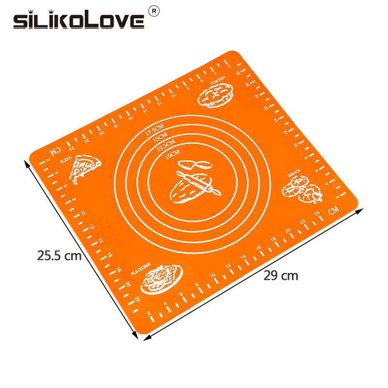 Антипригарный силиконовый коврик SILIKOLOVE для раскатки теста пасты муки с