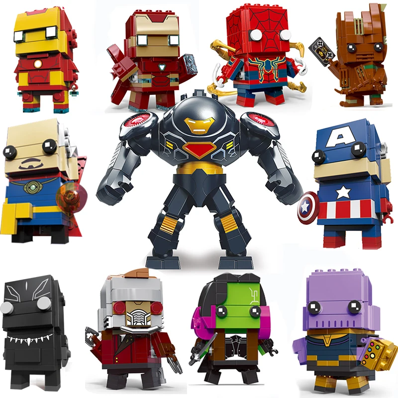 

Decool Compatible legoed brickheadz avenger 3 Infinity War Marvel super hero Guardians brick heads headz building block sets