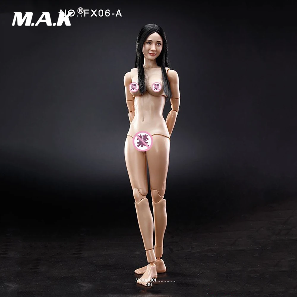 Collectible FX02 1/6 Female Figure Body Model Medium Bust Pink/European and American/Asian skin Model for 12" Action Figure