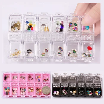 

Arrival 12 Grids Nail Ornaments Storage Box Bead Organizer Box Ornament Storage Small Part Display Case Box