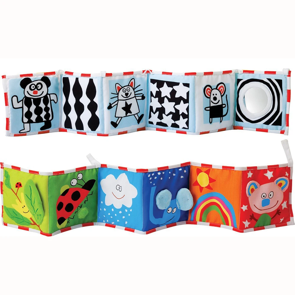 

Double-sided Animal Baby crib Cloth Book Clip-on pram cot learning and activity toys Early Educational Development Toy playpens
