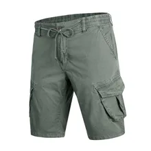 Fashsiualy бермуды masculina Модные мужские повседневные хлопковые карманы Твердые на открытом воздухе рабочие брюки Карго короткие брюки шорты мужские