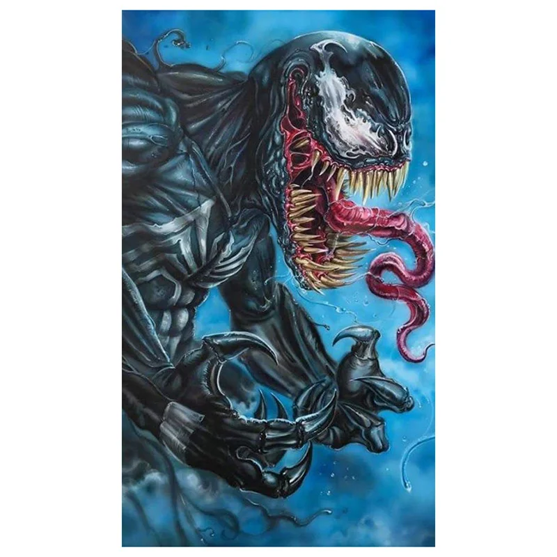 

Spider-man Diy Diamond Embroidery Venom Cartoon Diamond Mosaic 5d Diamond Painting Cross Stitch Full Wall Sticker Christmas Gift