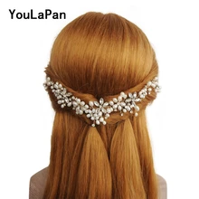 YouLaPan HP128 свадебная тиара свадебная прическа Аксессуары свадебные гребни жемчужные свадебные украшения для волос Свадебная расческа для волос
