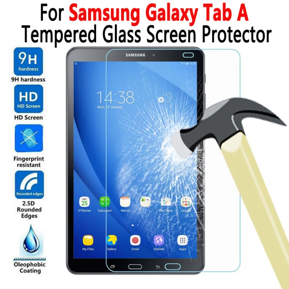 Закаленное Стекло Экран протектор для Samsung Galaxy Tab A 7,0 8,0 9,7 10,1 10,5 T550 T510 580 T585 T280 T350 T380 T385 P580 P200