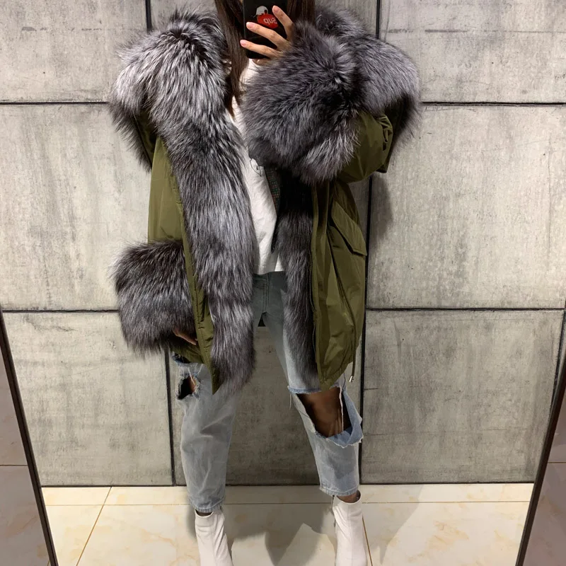 

natural fur parka women real fur parka