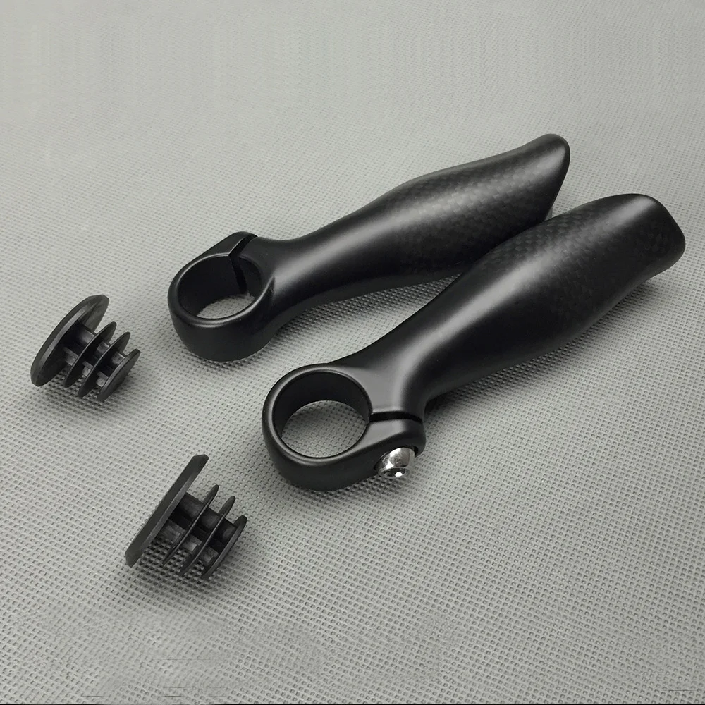 online Completa De Carbono Mountain bike MTB Guidão bar termina peças de bicicleta 3 k acabamento 1 par Acessórios Da Bicicleta 125g