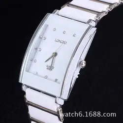 Модные Роскошные Longbo бренд Водонепроницаемость женское платье наручные часы Для женщин Керамика горный хрусталь дамы Бизнес Часы