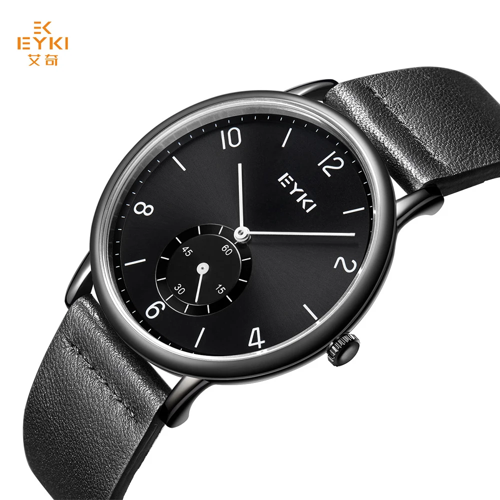 

EYKI Lover's Watches Women Men Quartz Watch Unisex Genuine Leather Couples Fashion sport business Couple Dress Wristwatches 2018