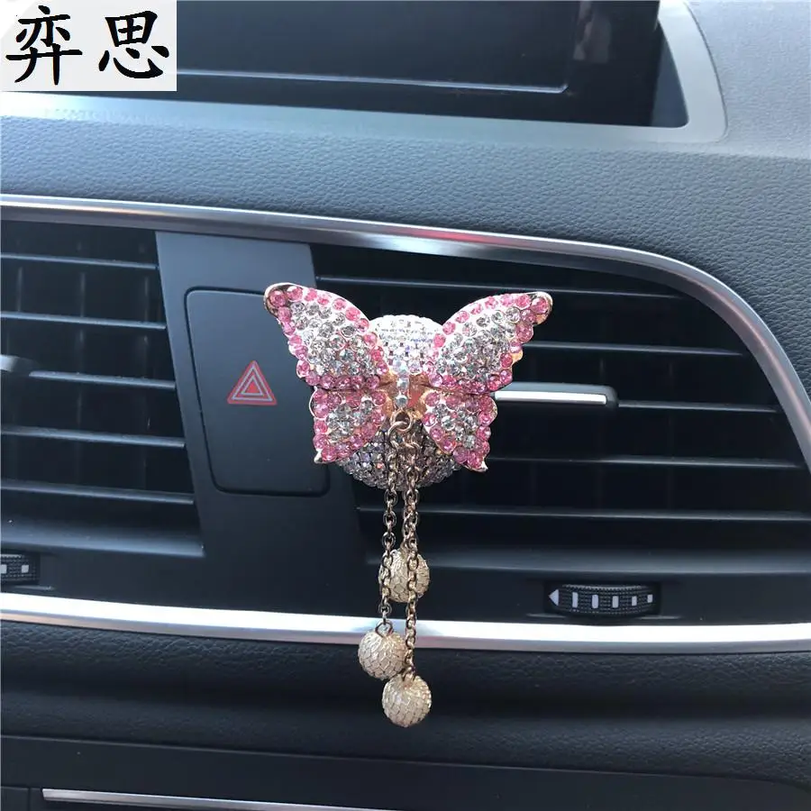 

Diamond ball car styling decoration Perfumes 100 Original Air conditioner clamp car air freshener Lady fancy car perfume Clip