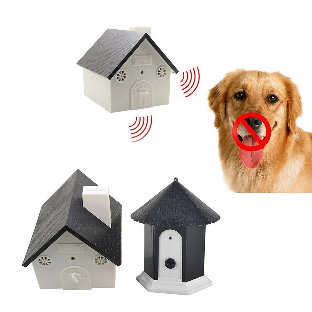

Pet Dog Outdoor Ultrasonic Anti Barking Control Birdhouse Nuisance Stop Bark Deterrents Dogs Pet Training without battery