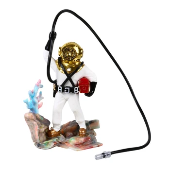 

Air Action Diver Hunter Treasure Chest Decor Aquarium Decoration Underwater Landscape Ornaments Aquarium Fish Tank Deco