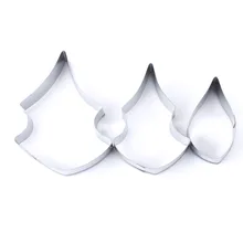 3 шт. цветок лист шаблон торт для выпечки печенья плесень Нержавеющая сталь печенье моделирующая помадка Форма Decorational инструмент