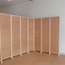 Широкий и большой декоративный отдельно стоящий тканый бамбуковый 7 панель навесной экран конфиденциальности портативный складной разделитель Стены Перегородка