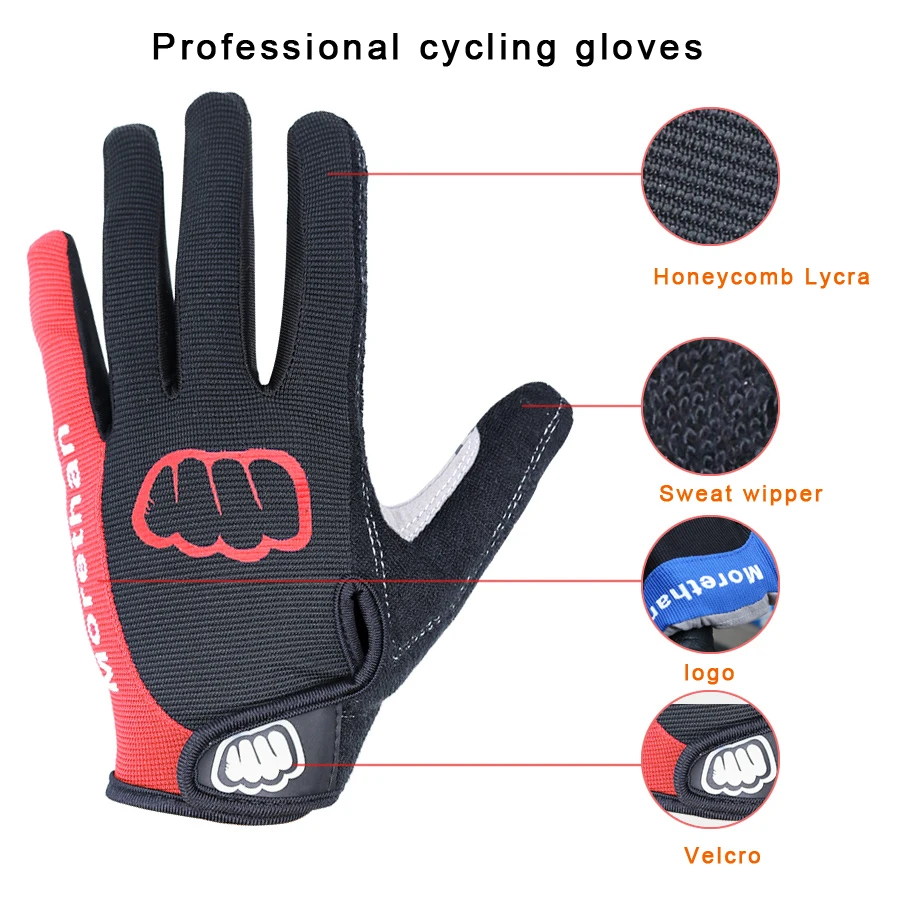Женские и мужские зимние перчатки для велоспорта, велосипедные перчатки на полный палец, противоскользящие гелевые накладки, мотоциклетные перчатки для горного велосипеда, M-XL, летние перчатки