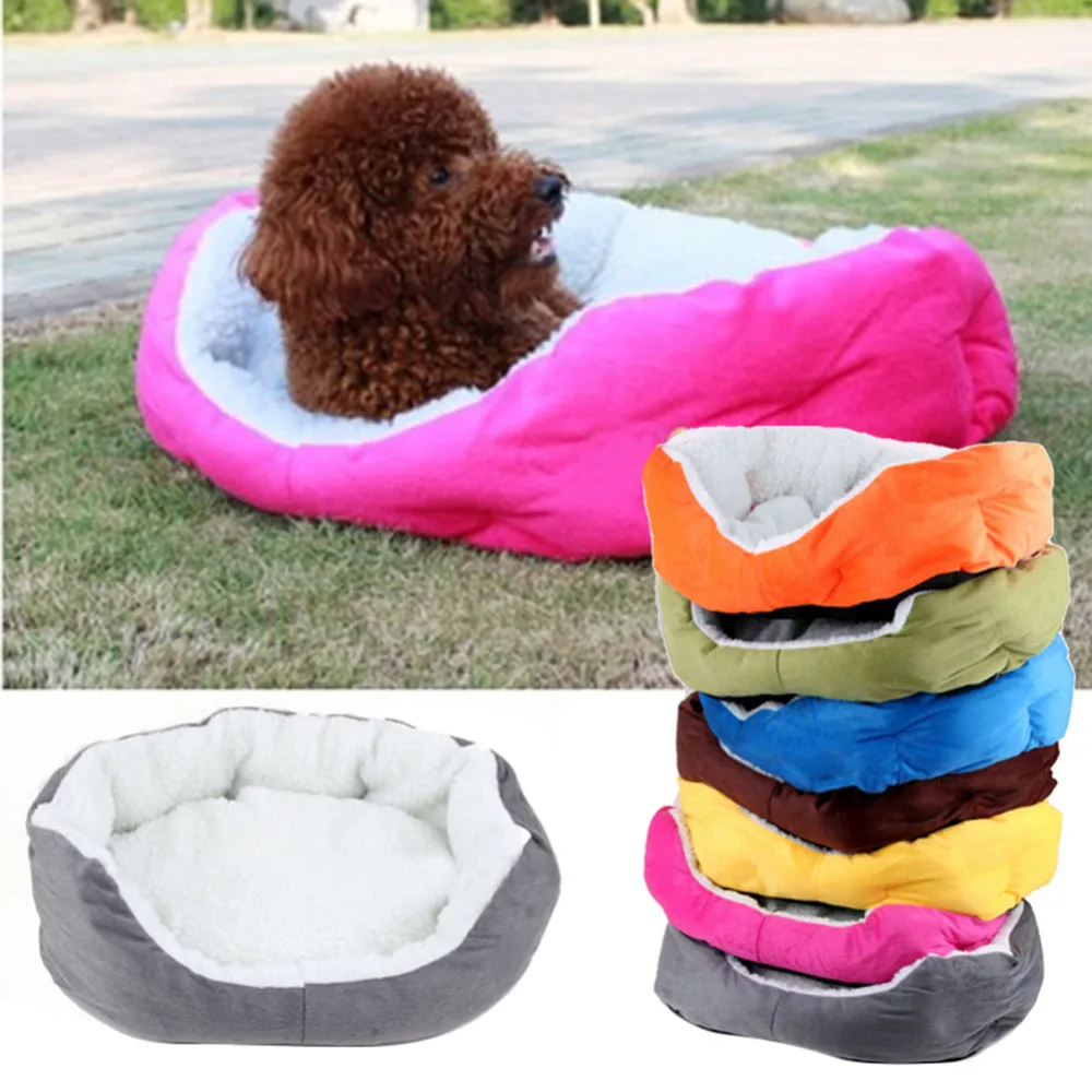 New Thermal Dog Bed Soft Fleece Puppy Cat Bed House Cozy Nest Mat Pad
