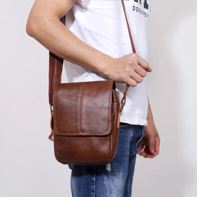 AETOO New shoulder bag leather men bag casual leather men's bag small Messenger bag backpack
