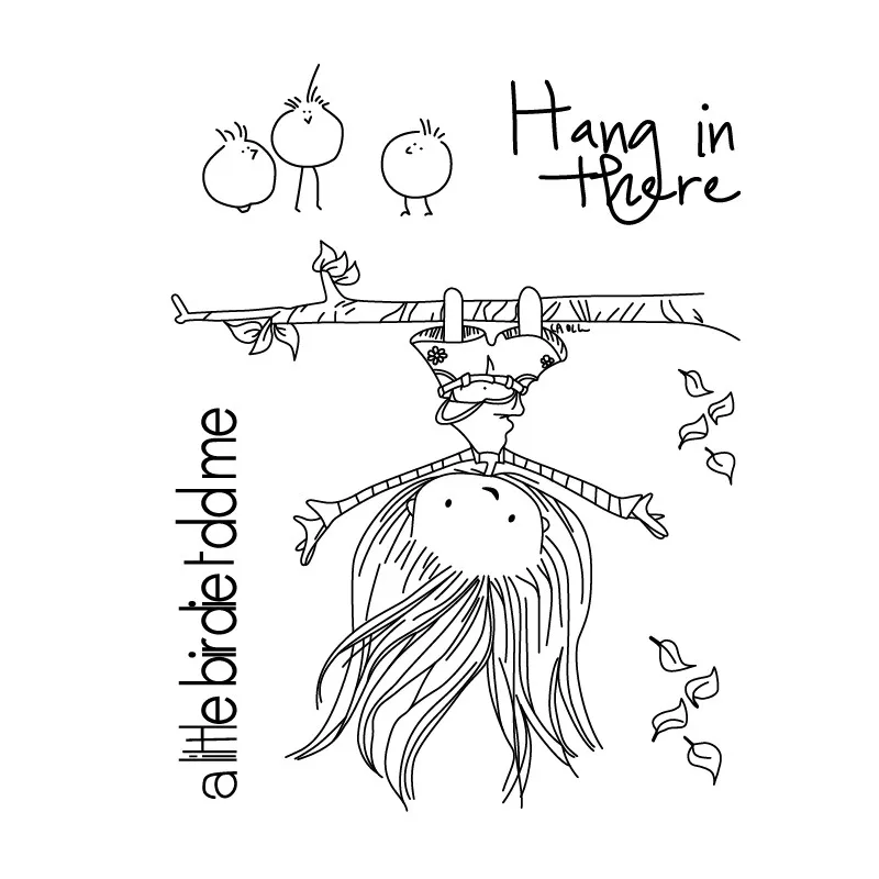 

FXL Hang in There Transparent Clear Silicone Stamp/Seal for DIY scrapbooking/photo album Decorative clear stamp