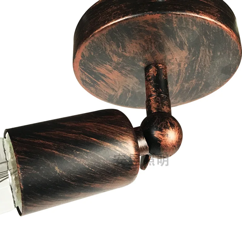 Retro wrought iron adjustable wall light Creative industrial Wind E27 single head antique wall lights for bedside aisle Coffee