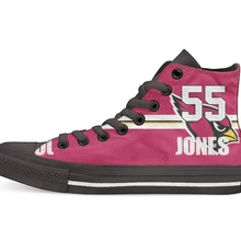 Аризона футболист Jones высокие парусиновые туфли на заказ прогулочная обувь