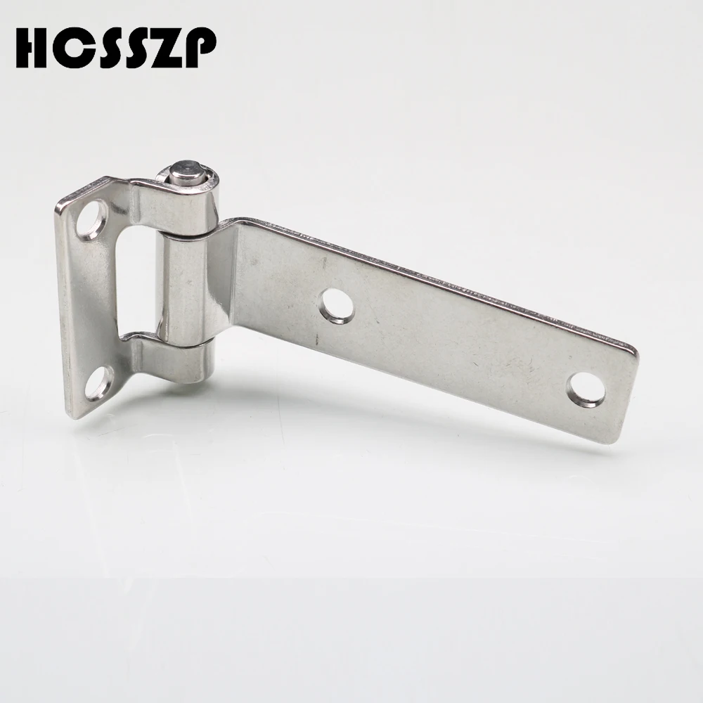 

5 Pcs T Type Container Hinge Marine Grade 304 Stainless Steel Forged Truck Vehicle Hinge with 4 Fixing Screw Holes 5pcs 135*58mm