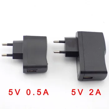 

DC 5V 0.5A 500mA AC to DC micro USB Power Adapter supply US EU Plug charging port 100V 240V Converter charger for LED Strip lamp