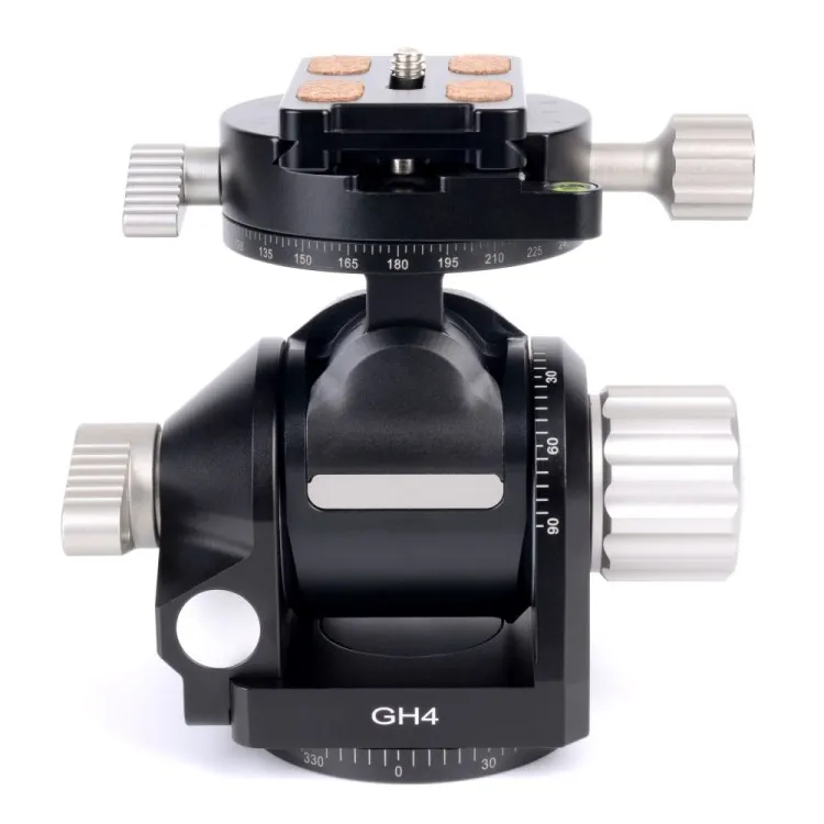 KAKAFOTO GH4 Geared Head Tripod Head W Panning Clamp Panoramic Head 360