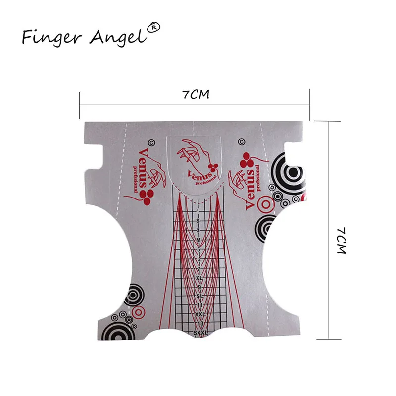 Finger Angel Серебряный лак для ногтей формы 50/100/500 шт. формы ногтей наклейки изогнутые накладные ногти Удлинительный УФ-гель для французского маникюра ногтей инструмент