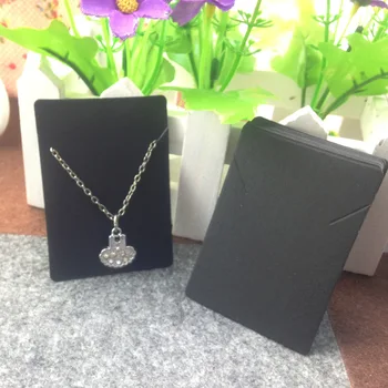 

Blank Black Pendant Card Necklace Card 1lot=250 card +250 opp bag Blank Jewelry Card Can Custom Logo Cost Extra 70mmx50mm