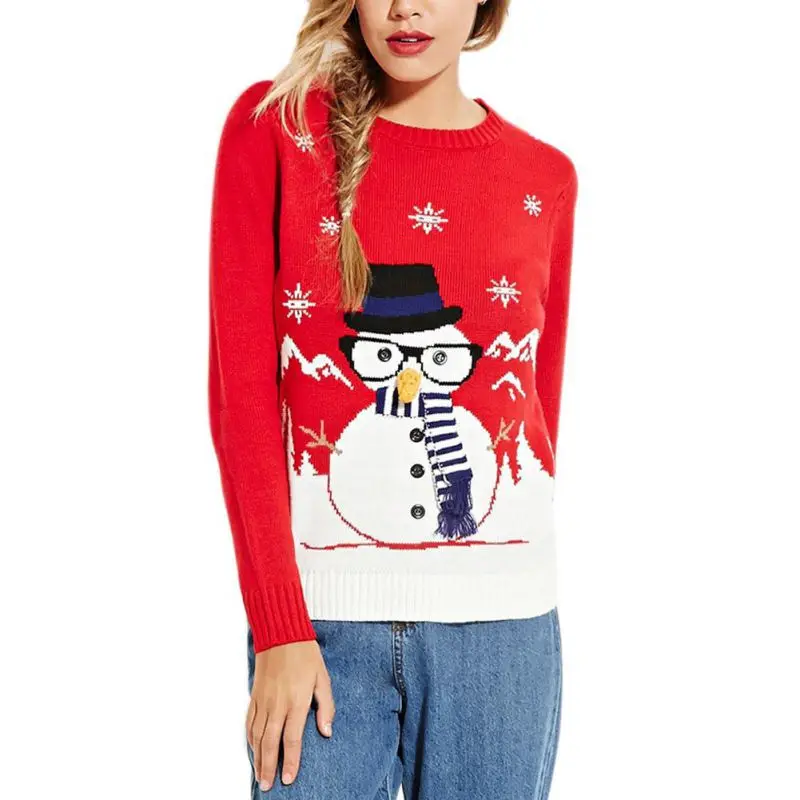 snowman sweater women's