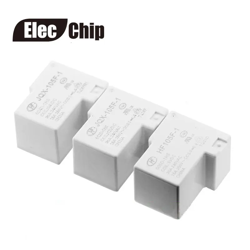 

5PCS/lot relays JQX-105F-1-005D-1HS JQX-105F-1-012D-1HS JQX-105F-1-024D-1HS 30A240VAC 4PIN A group of normally open