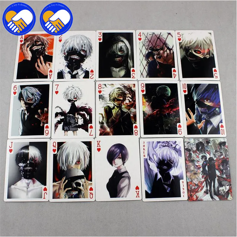 Новинка 54 шт. Аниме Tokyo Ghoul Conan Natsume Gintama коллекция игральные карты косплей игра