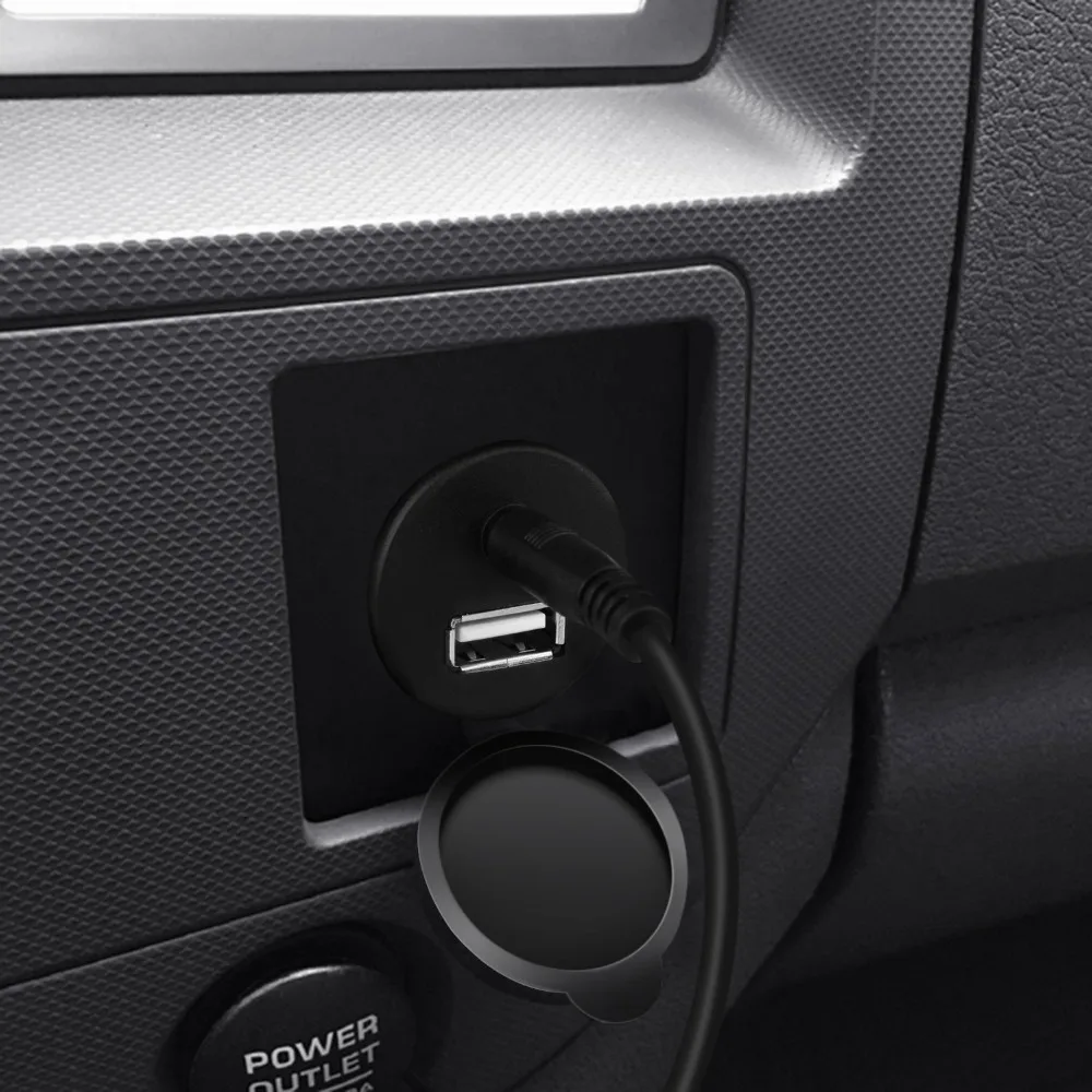 USB AUX кабель для скрытого монтажа-панель приборной панели Dash Mount USB+ 3,5 мм AUX 1/" аудио разъем порт разъем 6 футов