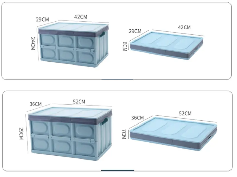 Кухонная пластиковая складная коробка для хранения с крышкой, органайзер, коробка для хранения одежды, коробка для хранения, органайзер для автомобиля, корзина для хранения