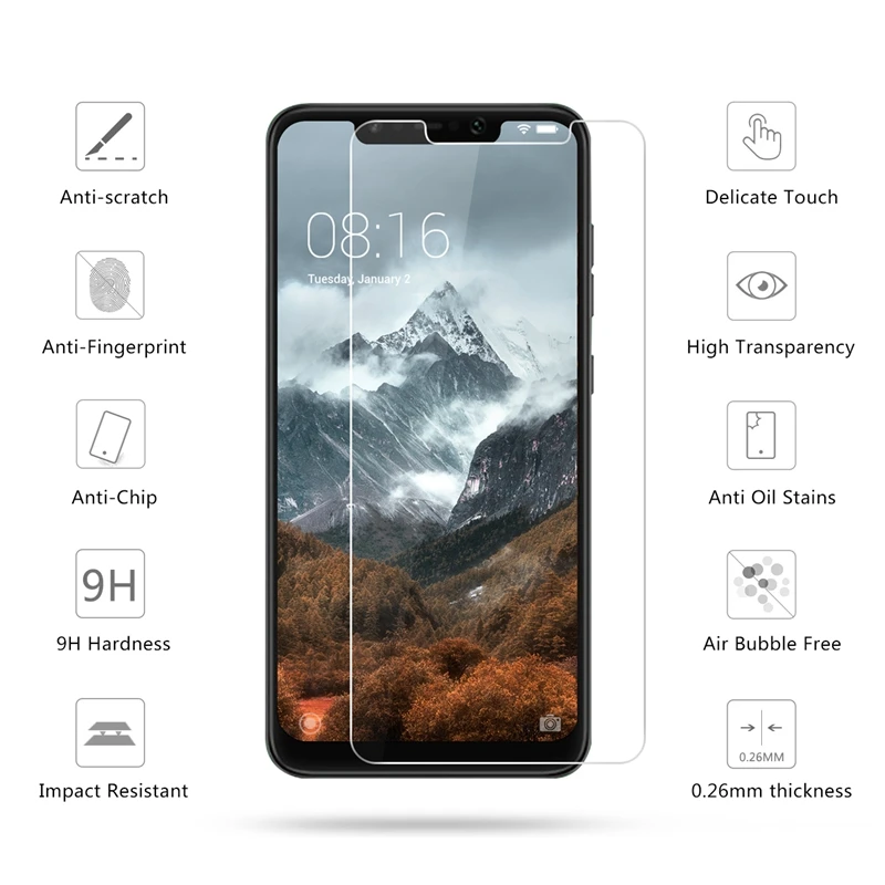 2.5D закаленное Стекло для Xiaomi Pocophone F1 POCO F1 Экран защитная плёнка для НУА Вэй для Pocophone F1 закаленное Стекло с уровнем твердости 9 H 6,81 дюйма