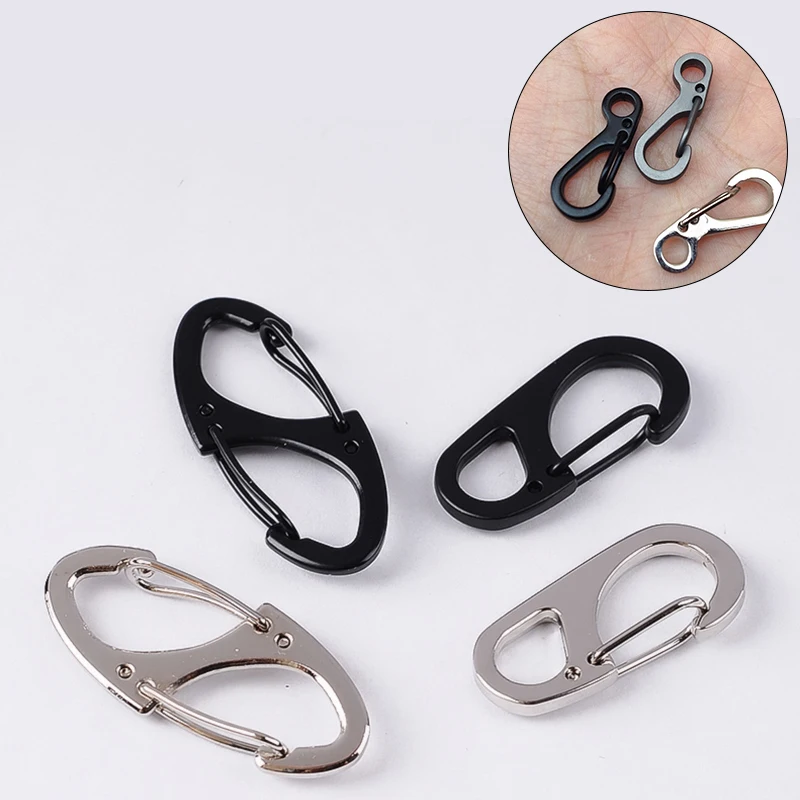 5pcs Outdoor D type Hiking Hang Clip Metal Key Ring Snap Hook Chic