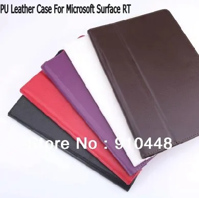 

Free shipping Premium PU Leather stand Case flip Cover For Microsoft windows Surface RT 10.6