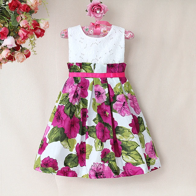 Hot Print Dress Brand Hollow Lace Summer Flower Casual Hot Print Dress Brand Hollow Lace Summer Flower Casual Dresses Kids Children S Clothing Free