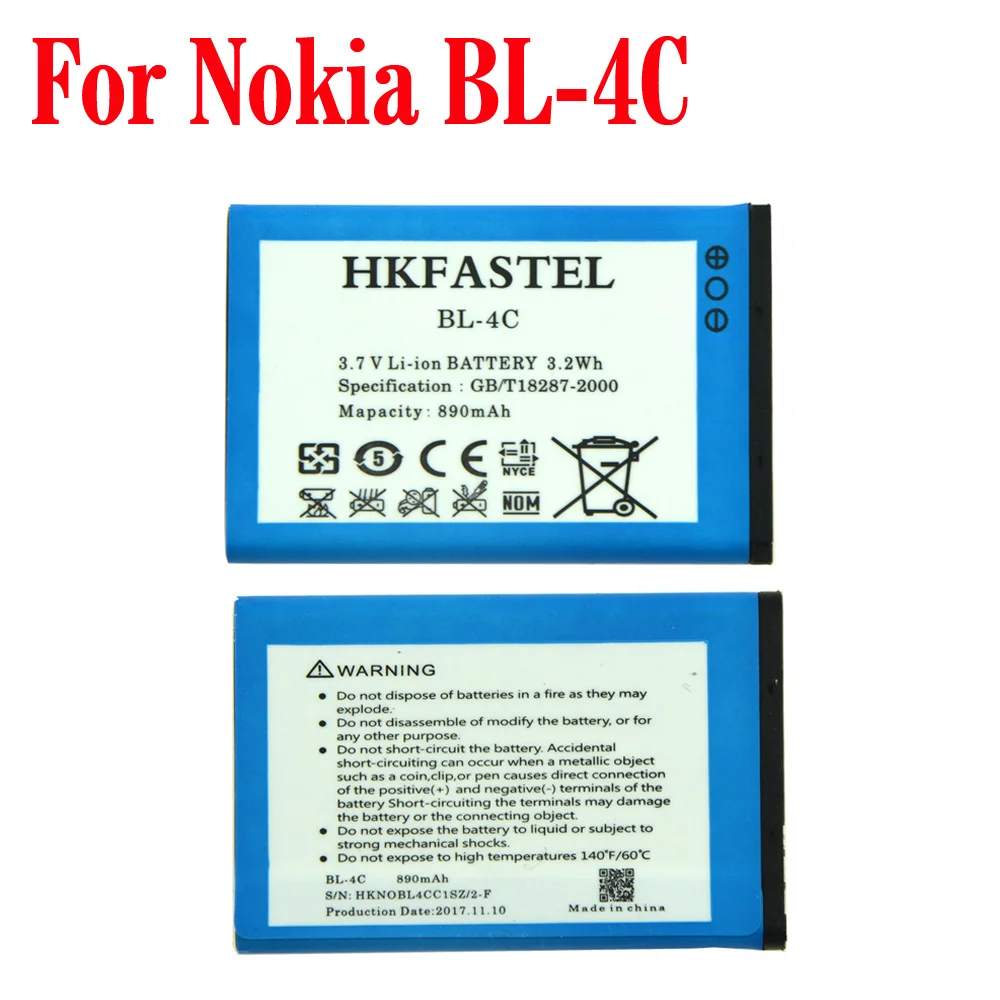 Новый BL 4C литий ионный аккумулятор для мобильного телефона Батарея Nokia 5100 6100 6101 6103