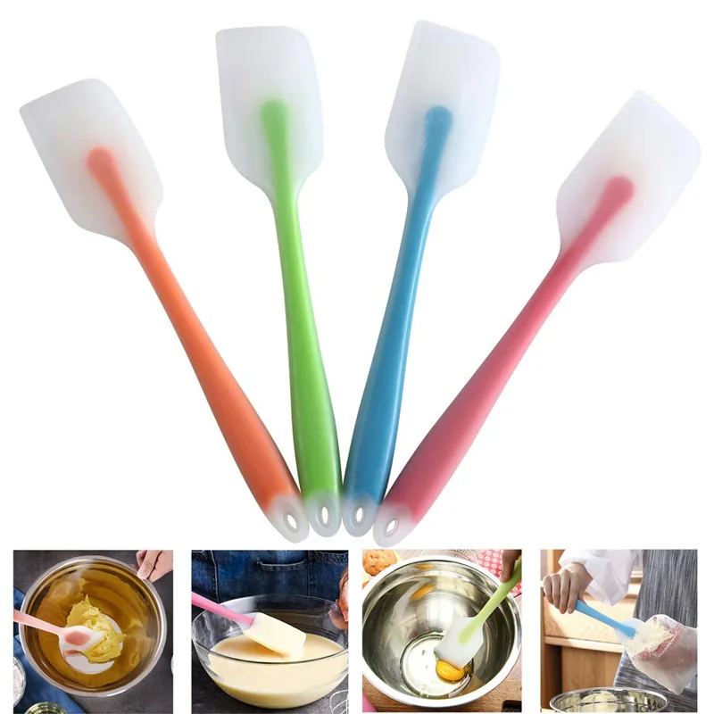 

4 pcs Silicone Spatulas Set Rubber Spatulas Heat Resistant for Non Stick Cookware - Kitchen Utensils for Baking, Mixing, Cooking