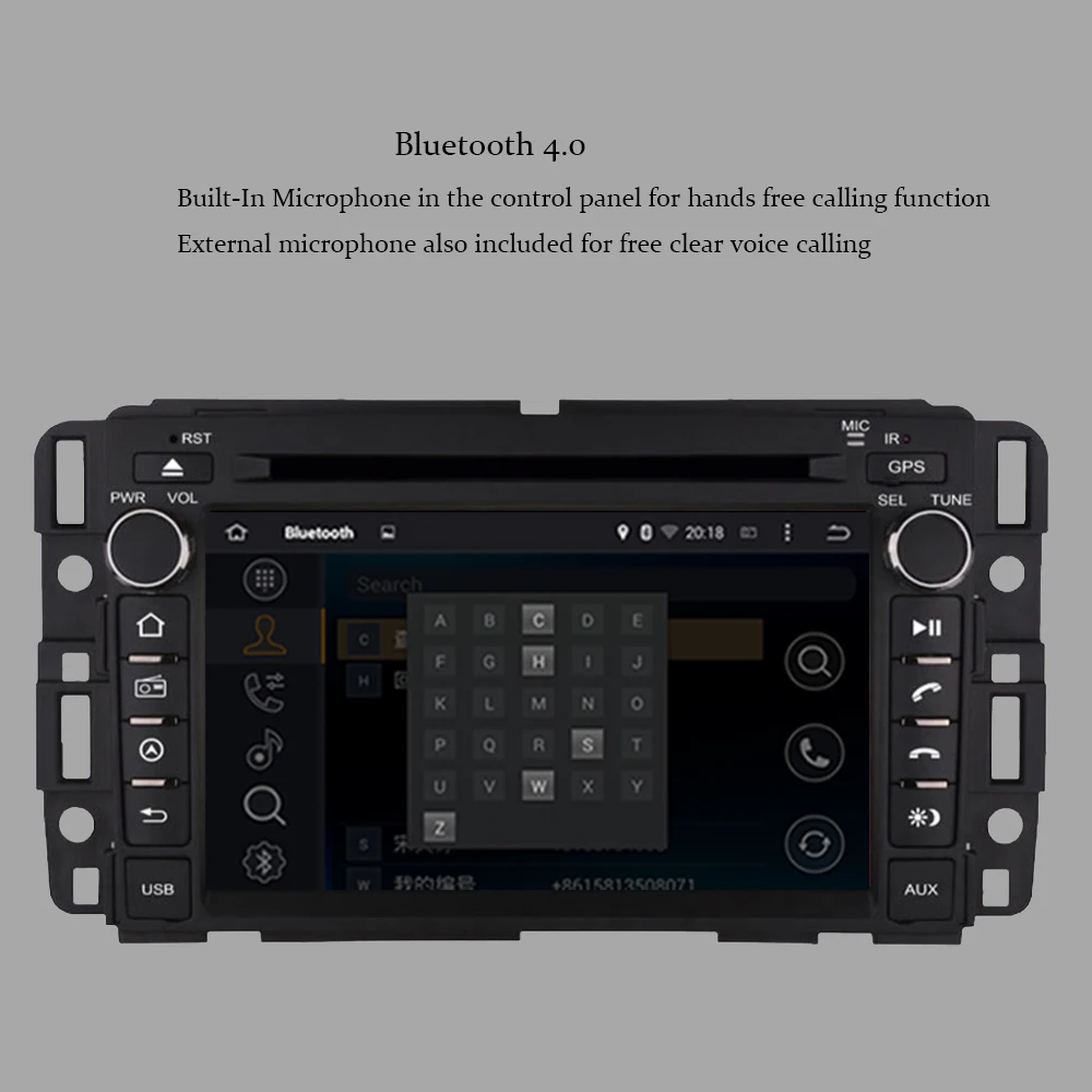 Top Android 9.0 Car GPS Navigation with Big USB AUX hole For GMC Yukon/Tahoe/Acadia/Buick Enclave/CHEVROLET Suburban2007-2012 player 4