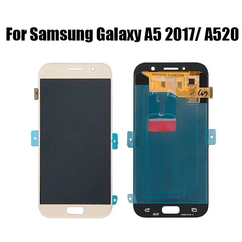 Cena Oryginalny AMOLED lcd do samsunga Galaxy obraz na płótnie A5 2017 lcd A520 SM A520F wyświetlacz lcd ekran dotykowy kodowanie za pomocą tego narzędzia online bez montażu