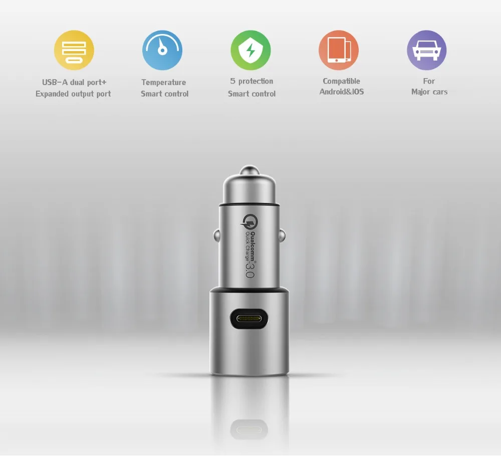 Original Xiaomi Car Charger Extended Accessory Extension Cord Cable Qc3