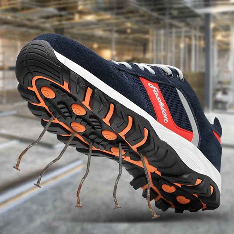 

Work Safety Shoes Men Boots Steel Toe Work Shoes Men Safety Boots Anti-puncture Construction Protective Shoes Men's Shoes
