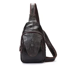 Мужская сумка из натуральной кожи с узором «крокодиловая кожа», сумка через плечо, мужская сумка на плечо, сумка для мобильного телефона, сумка-мессенджер