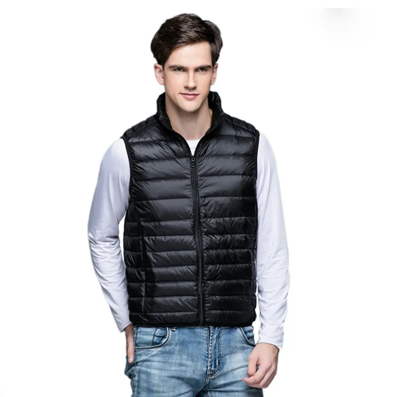 Новинка 2018 Jaqueta Masculina Inverno мужской жилет на утином пуху ультра легкие куртки