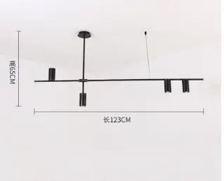 Скандинавский пост-Современный Креативный подвесной светильник простой бар гостиная столовая спальня индивидуальные подвесные светильники - Цвет корпуса: 4 heads black