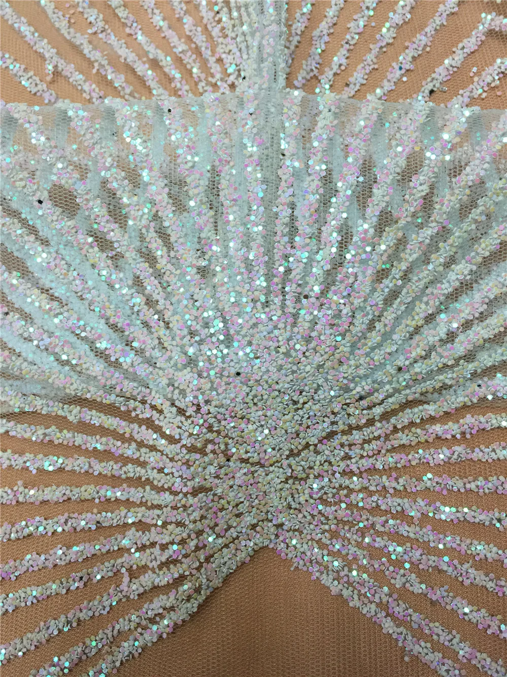 colorful glitter sequins lace with sequins french design silver glitter