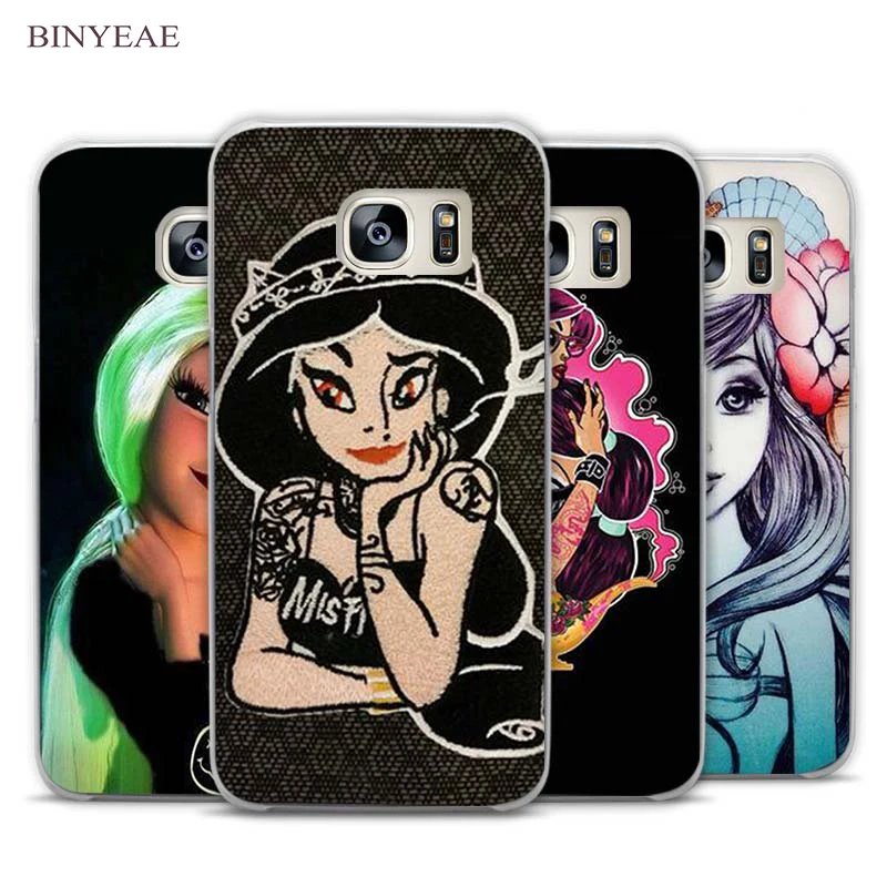 

BINYEAE Tattooed princess Alice Ariel Clear Phone Case Cover for Samsung Galaxy Note 2 3 4 5 7 S3 S4 S5 Mini S6 S7 S8 Edge Plus